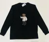 Polos mäns T-skjortor Designer Men's Cartoon Bear Long Sleeve T-shirt: Tryckt bomullssammanträde för ungdomlig stil på våren och hösten "" S-2XL