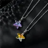 Pendant Necklaces 2023 Arrival Stainless Steel Crystal Star For Women Fashion Choker Necklace Jewelry Gift Christmas