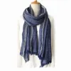 Sjaals katoen linnen mannen sjaal herfst winter zwarte marine gestreepte kwastje sjaal wrap modemerk bufandas mannelijke accessoriesscarves