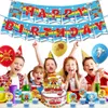 Autres fournitures de fête d'événement Anpanman thème enfants enfants décorations de fête d'anniversaire bannière ballons décoration de gâteau fournitures de fête 230309