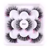 Dikke gekrulde valse wimpers kleurrijk Natuurlijk zachte delicate herbruikbare handgemaakte handgemaakte meerlagige 3d volledige strip nep lashes extensions make -up accessoire voor ogen