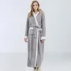 Women's Sleepwear Arriv Winter Coral Fleece Home Clothes Women Hooded Nightgown Soft Flannel Bathrobe Warm Nightwear Kimono Gown