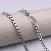 Цепи real 925 стерлингового серебряного ожерелья Classic 4mm Link Chain 22 -дюймовый штамп S925 Lobster Claspchains