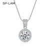 Wedding Jewelry Moissanite Pendant Necklaces For Women 925 Sterling Silver Luxury Chain Trending Iced Bling