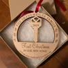Christmas Decorations Home Ornament Personalized First Key Wedding Gift For Couple Keepsake Decor