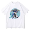 Мужские футболки Genshin Impact Wanderer футболка мужчина Harajuku Graphic Kawaii Tshirt Unisex Anime Эстетическая винтажная уличная одежда хлопковые футболки G230309