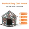 Cat Beds Furniture Outdoor Waterproof s Dog Houses Foldable Warm Winter Tent Bed for Small Medium Pet Animal Enclosed Teepee Accessories 230309