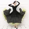 Stage Wear Dot Ballroom Dress Standard Dance Dance Plus Size Costume Tango Weense Waltz Long Foxtrot