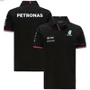 18WI 2023 Neues F1 Team Polo Herren Sommer Petronas Racing Auto Hemd Revers Motorsport Schnelltrocknendes, atmungsaktives Freizeit-T-Shirt