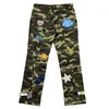 Mäns jeans camo byxor baggy hip hop byxor för män överdimensionerad last streetwear denim y2k man trendyol kvinna casual grön 230309