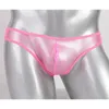 Underbyxor mäns sexiga låga midja ultratunna nät transparent underkläder stora storlekar rena låghöjda andningsbara andningar