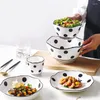 Tigelas tigelas no estilo japonês de mesa de mesa de mesa de mesa combinando conjunto de pratos de jantar cozinha