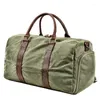 Duffel Bags MUCHUAN Simple Oil Wax Canvas Travel Bag Men's Large-capacity Outdoor Handbag Messenger Retro Excursion