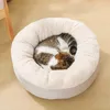 Cat Beds Furniture Warm House Round s Sleeping Mat Pad Pet Cushion Puppy Nest Shell for Small Dog 230309