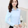 Kvinnors blusar skjortor Lenshin Fashion White Shirt Kvinnor Formell arbete Wear Elegant Long Sleeve Tops Slim Women's Blouses Shirts 230309