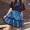 Kjolar köpcentrum goth spets lolita mini kjol kvinna kawaii rosa rutig veckad pastell egirl kläder mörk akademi estetik