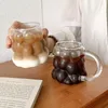 Copos de vinho 400 ml de uva de vidro copo de café retro caneca transparente aquática de chá de chá de leite suco de suco