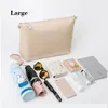 Cosmetic Bags Cases Nylon Bag Insert Organizer with Zipper Pockets Soft Light Perfect Purse To Keep Everything Neat Bolsa De Maquiagem 230309
