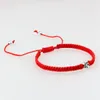 12 pièces nouvelle fleur tressé Bracelet chanceux couleur rouge fil Couple chaîne à la main prière bracelets Pulsera bijoux cadeau pour un ami