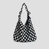 Umhängetaschen Große Leinwand Vintage 2023 Mode Plaid Print Bolso Mujer Casual Alle Spiel Korea Schachbrett Große Einkaufstasche 230309