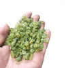 Decorative Figurines 5mm-7mm Natural Mini Olivine Quartz Crystal Gravel Tumbled Bulk Stone Healing Reiki