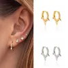 Hoop Earrings AIDE 18k Gold Silver Color Zircon Star Hoops For Women 2023 Jewelry Piercing Earings Gifts Boucle Oreille Femme CZ