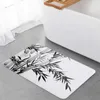 Carpets Bamboo Chinese Ink Painting Design Plant Kitchen Doormat Bedroom Bath Floor Carpet House Hold Door Mat Area Rugs Home Decor