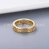 70% de desconto em 2023 novas jóias de moda de alta qualidade de luxo para o mesmo estilo Double Novo 18k Full Diamond Trend Couples Straight Ring