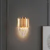 Wall Lamp Luxury Gold Crystal Bedroom Living Room Modern Led Light Lights Decor Home Lamps Glass