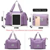Duffel Bags Women Women Dobrable Expandível Bolsa de ombro de grande capacidade Tote de armazenamento Transporte de bagagem XM33 230309