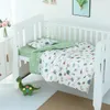 Beddengoed sets 3 stks set baby beddengoed bedden beddendek quilt deksel kussensloop katoen cartoon print alle seizoenen maat kan worden aangepast Crib beddengoed set 230309