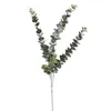 Decorative Flowers Simulation Green Plants Home Decor Eucalyptus Leaf Branch Artificial Fake Flower Wedding Decoration