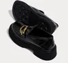 Designer Women 4760 Black Little Shoes Preppy Style äkta läder Bekväma lägenheter Fashion Leisure Walking Party Wedding Outdoor Loafers