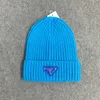 Mode Pradd cool chapeau de pêcheur Automne et hiver fer triangulaire standard tricoté P Jiachao coréen chapeau froid fil de coton pull chaud laine
