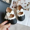 Platte schoenen 2023 Bowknot Leather Girls Baby 1-8 jaar oud niet-slip zachte zool lente kleine single e419