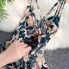 Robes décontractées Robe de plage sans dos 2023 Vêtements féminins d'été coréens en V V-Neck Sexe Sexy High Wasit Swing Vestido Mujer