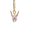 Pendant Necklaces Cute Little 3D Flying Pigs With Enamel Livestock Necklace