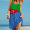 Fritidsklänningar Eritrea Flaggklänning Dammode Ärmlös Bohemisk strandfest Kväll Semester Sexig Midi Strap Girl Sommar