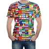 T-shirts pour hommes FLAG ME WORLD FLAGS Tees Vintage Travel USA Taille