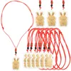 Keychains 50 Pcs Chinese Pendant Zodiac Necklace Present Ornaments Keychain Accessories Ornament