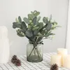 Decorative Flowers Artificial Leaves Branch Retro Multicolor Silk Eucalyptus Leaf For Home Decor Fack Plants Faux Fabric Foliage Room