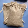 Bolsas de jóias 2023 chegadas em bolsa de presente bolsa burlap hessian drawstring festa de casamento favorita sacos de juta atacado