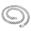 12mm Huge Heavy Polished Silver Curb Cuban Chain Necklace Men Women Hiphop Punk Rock miami Gold 316L Stainless Steel Bike Biker Link Necklace Bracelet Jewelry