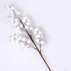 Flores decorativas 57 cm de inverno branco Artificial Berry Brilhas Falsas Plants Plants para Casamento Mesas de Festas do Escritório Vaso Vaso Natal