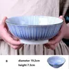 Bowls 1 PC Japanese Large Bowl Rice Soup Noodle Salad Ceramic Underglaze Exquisite Household Made In Japan