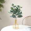 Decorative Flowers Simulation Plant Leaf Short Twig With Fruit Eucalyptus Wedding Floral Room El Decoration Artificial Eucalyptuses Silk