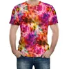 Herren-T-Shirts, süßes Sunburst-Tie-Dye-Top-T-Shirt, hochwertige Freizeit, USA-Größe