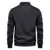 Jaquetas masculinas marca bombardeiro jaqueta gola sólida cor negócios casual casaco outono inverno moda esportes beisebol homens 5xl 230309