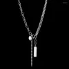 Pendant Necklaces Kpop Gotic Punk Necklace For Men Women Girls Eboys Stainless Steel Personalized Splicing Chain Article Tag Gift Him