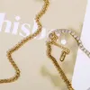 Ketten 18K Gold plattiert Zirkon Kubanische Ketten Halskette für Frauen Edelstahl Schmuckhalshalter de Moda Mujer Rebajas y Envio gratis Geschenk